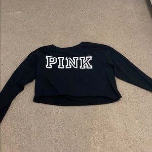 pink cropped sweatshirt